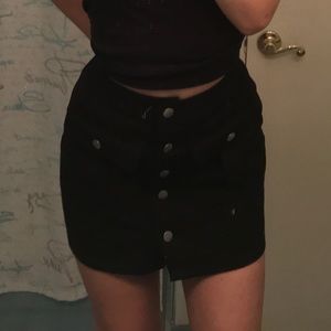 Back Button Up Skirt